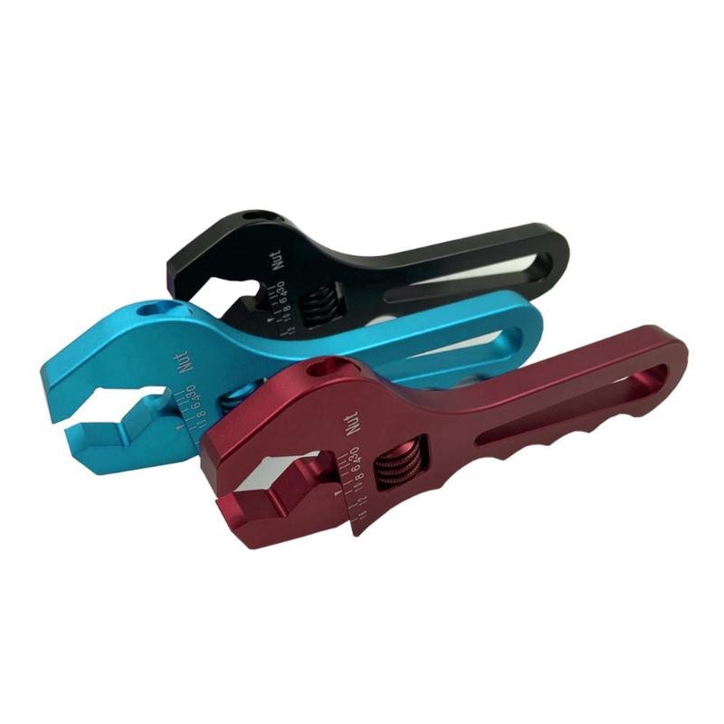 Portable AN Hose Fitting Adjustable Wrench Spanner Lightweight Aluminum Alloy 3AN-16AN Manual Repair Tool Red/Blue/Black