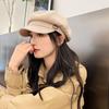 Women's Autumn and Winter New Fashion Solid Color Cap British Retro Octagonal Hat Fit for Outdoor, Casual & Formal Events