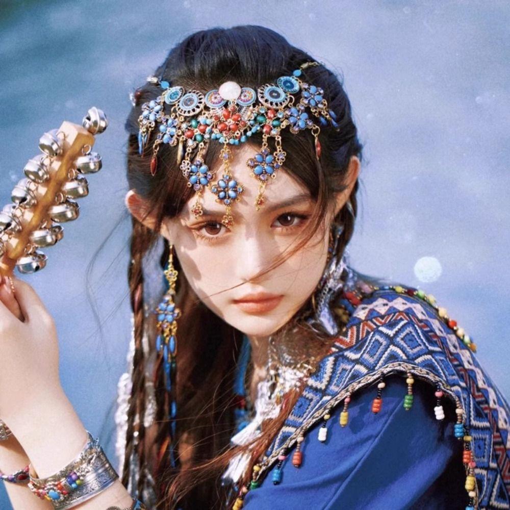 Ethnic Style Ethnic Style Forehead Chain Tassel Beads Tassels Headbands for Children