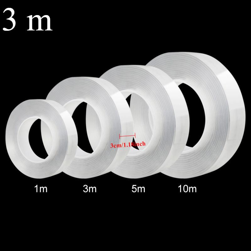1/3/5m Nano Tape Double-Sided Adhesive Tape Traceless Waterproof Tape for Bathroom Kitchen Sink Tap Gel Sticker