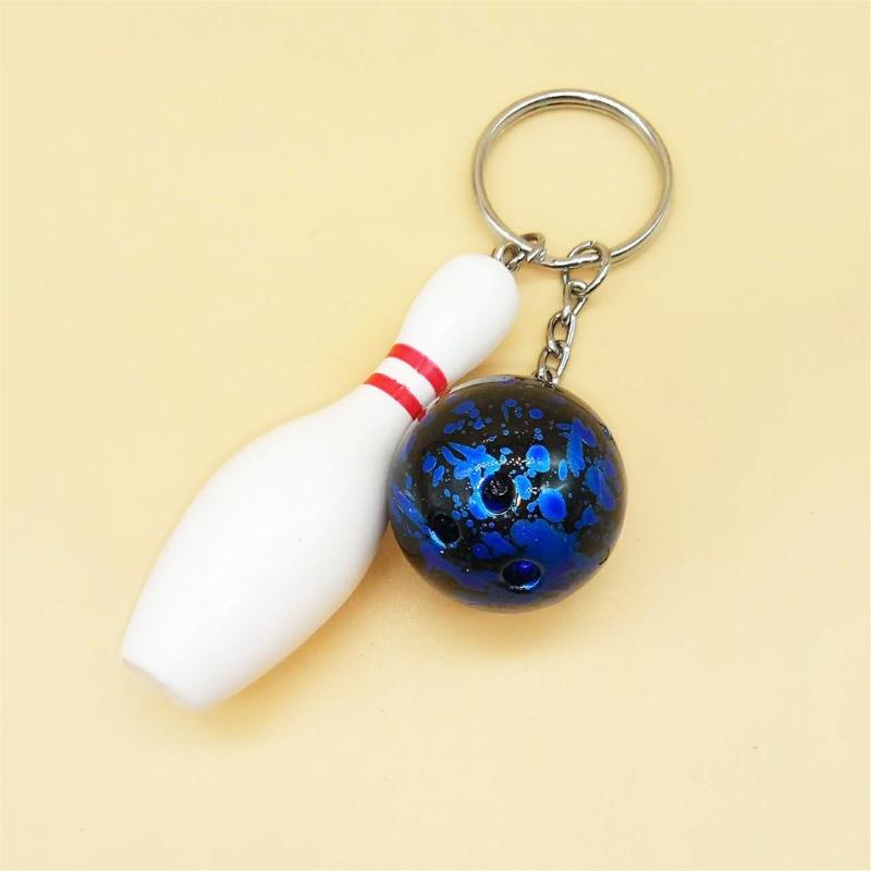 Easy Carry  Bowling Ball Pendant Keychain Eye Catching Bowling Ball Keychain Accessory for Everyday Use & Gift Givings