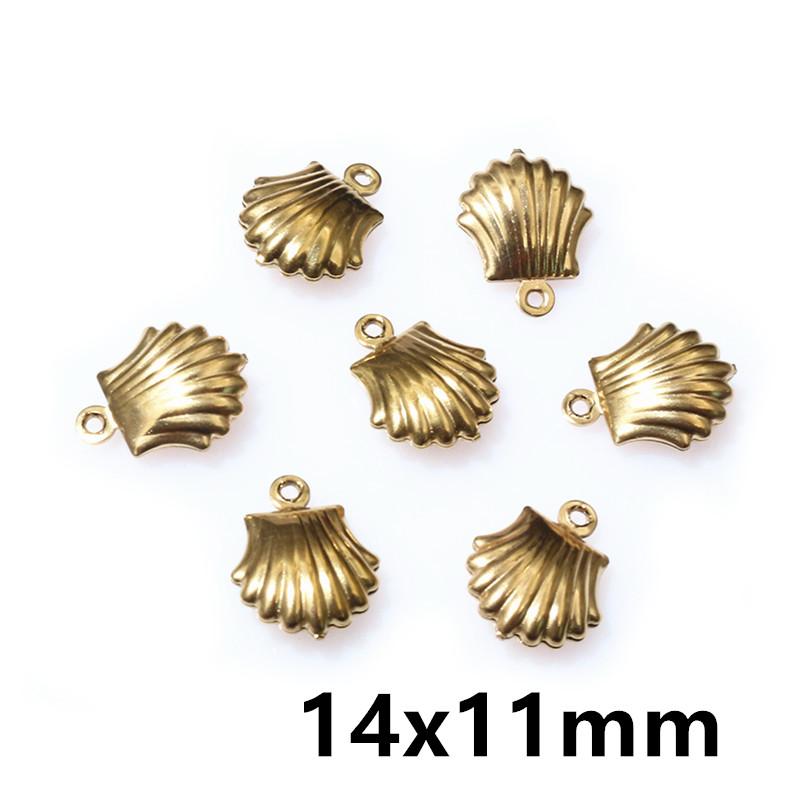 20pcs Shell Starfish Lobster Charms Pendant Stainless Steel Crafts DIY Jewelry Making Accessories for Necklace Bracelet Earrings