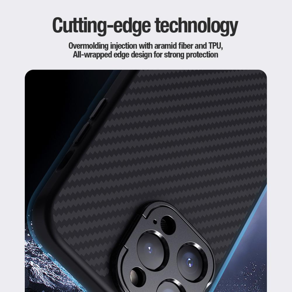NILLKIN Für iPhone 15 Pro Max Magnetische Aramidfaser-Hülle mit Ständer Anti-Drop All-Inclusive für iPhone 14 13
