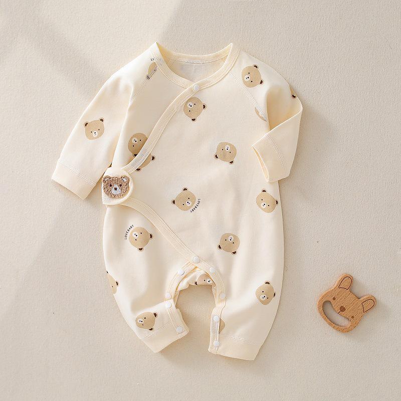 Newborn Baby Cotton Romper: A-Class Spring & Fall Pajamas, Boneless Crawling Onesie
