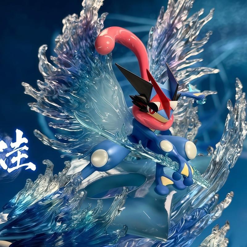 Bkm Pokemon Anime Periphery Doll Ornament Greninja Butterfly Changes Ash Ketchum Version Gk Pvc Model Statue Children Toy Gifts Kid Friendly