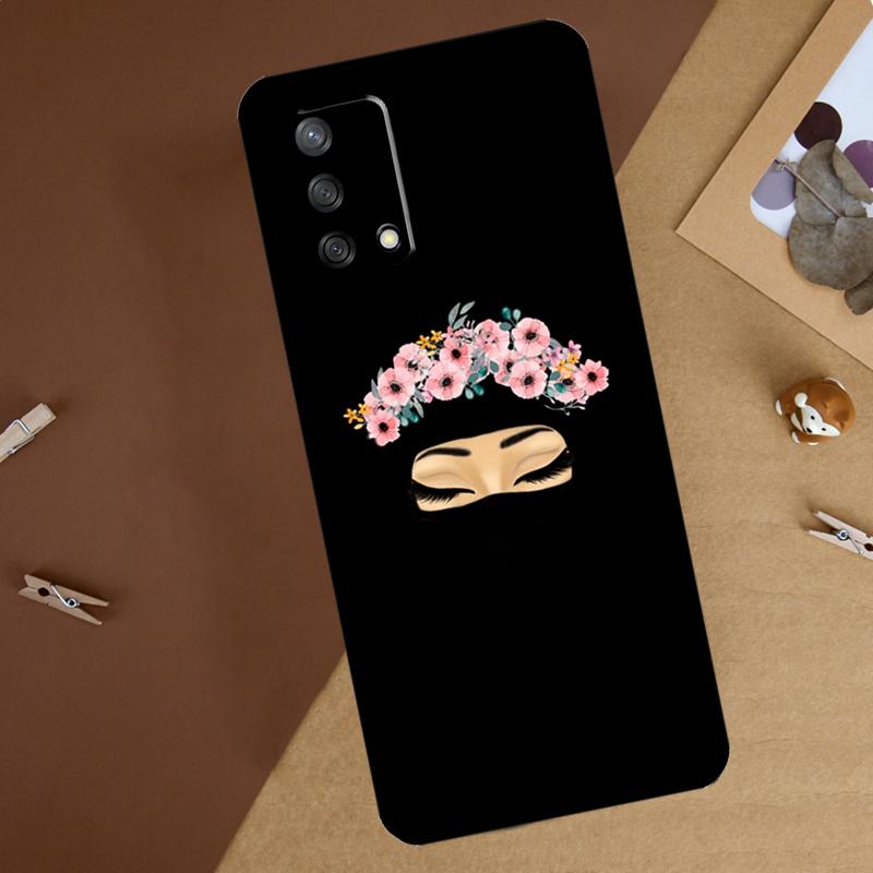 Niqab queen Islamic muslimah woman For Oppo A80 A60 A40 A74 A94 A54 A18 A38 A58 A78 A98 A16 A76 A96 A15 A57S A17 A77 Phone Case