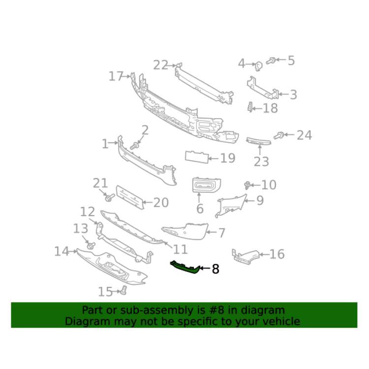 LR129426/LR129425: Land Rover New Defender Front Bumper Spoiler Deflector.