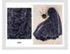 Sciarpa Stola Floreale Blu Scuro Leggera Stile Europeo & Americano Primavera-Autunno