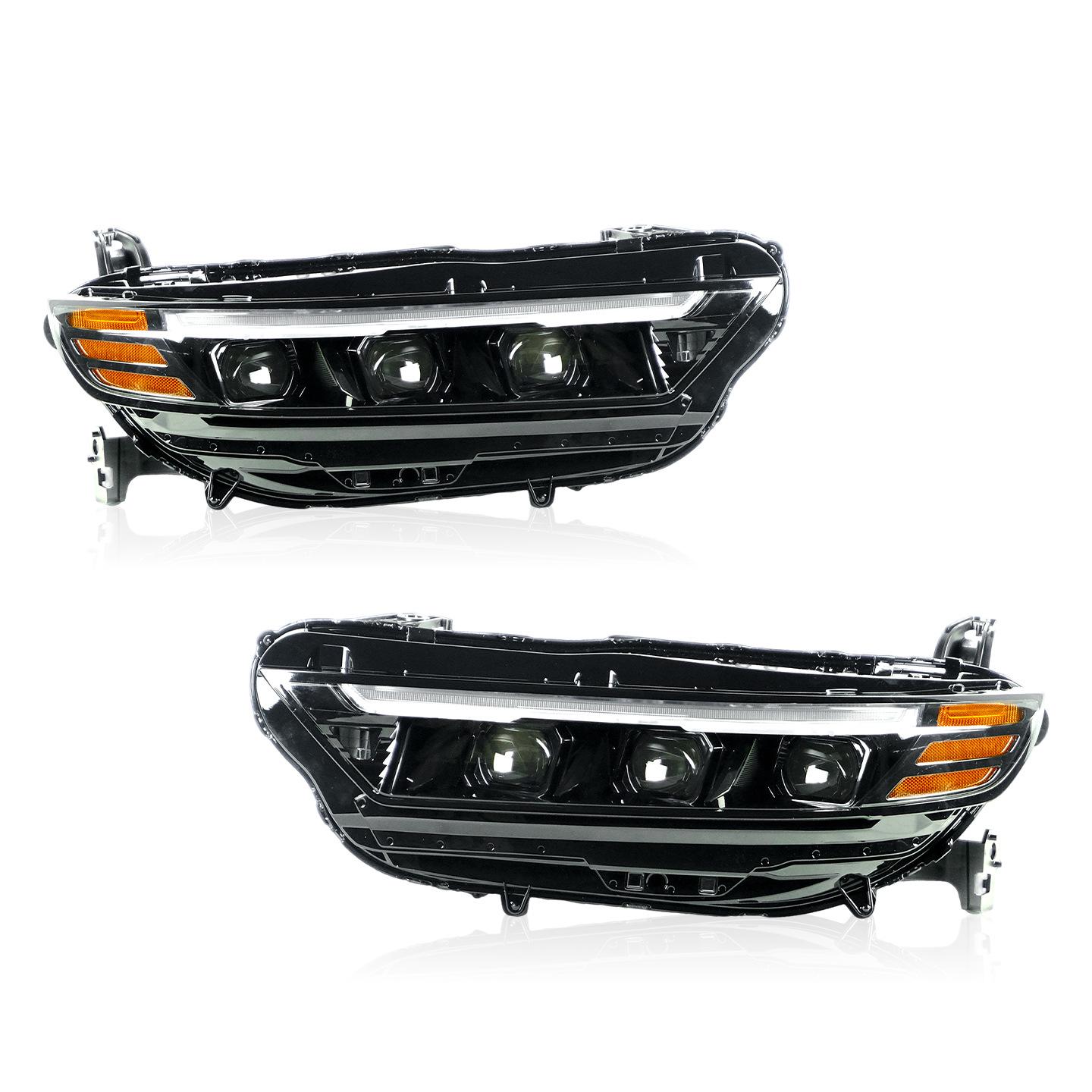 

11th Gen Honda Accord 23-25 Model Custom 6-Lens Headlights with DRL and Turn Signals Pair/Set