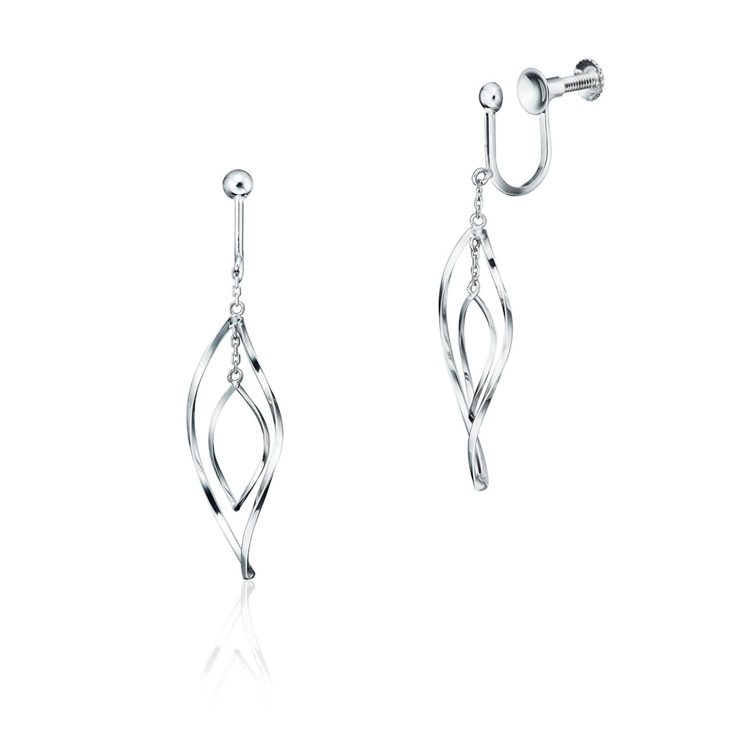 

K10 White Gold Earrings 111746153215 [4℃] (WG) Women s срібний