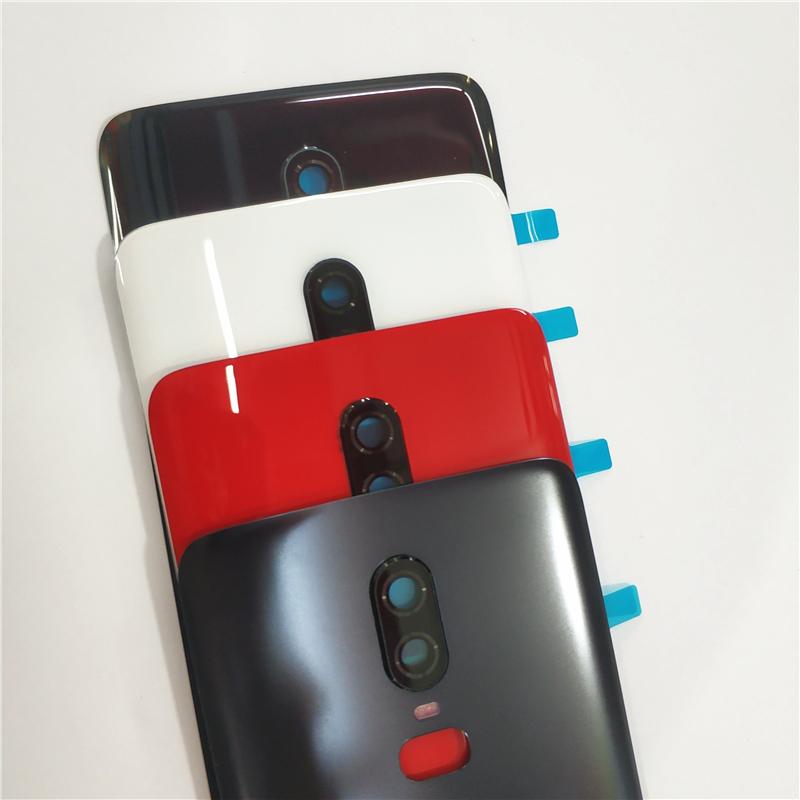 For Oneplus 6 Glass Back Cover Repair Replace Phone Battery Door With Camera Lens