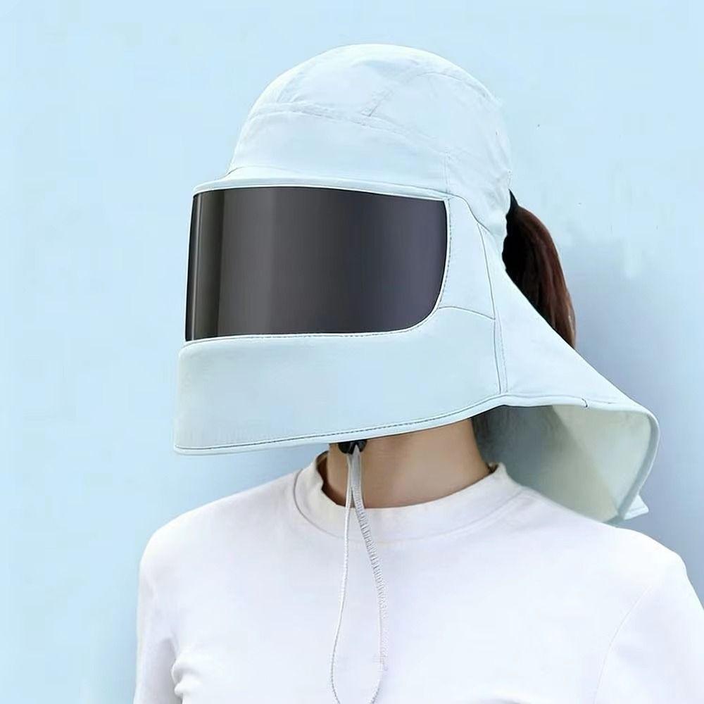 Breathable Sun Protection Mask Mirror/Clear Mask Face Mask Sun Hat Sunscreen Mask  Summer