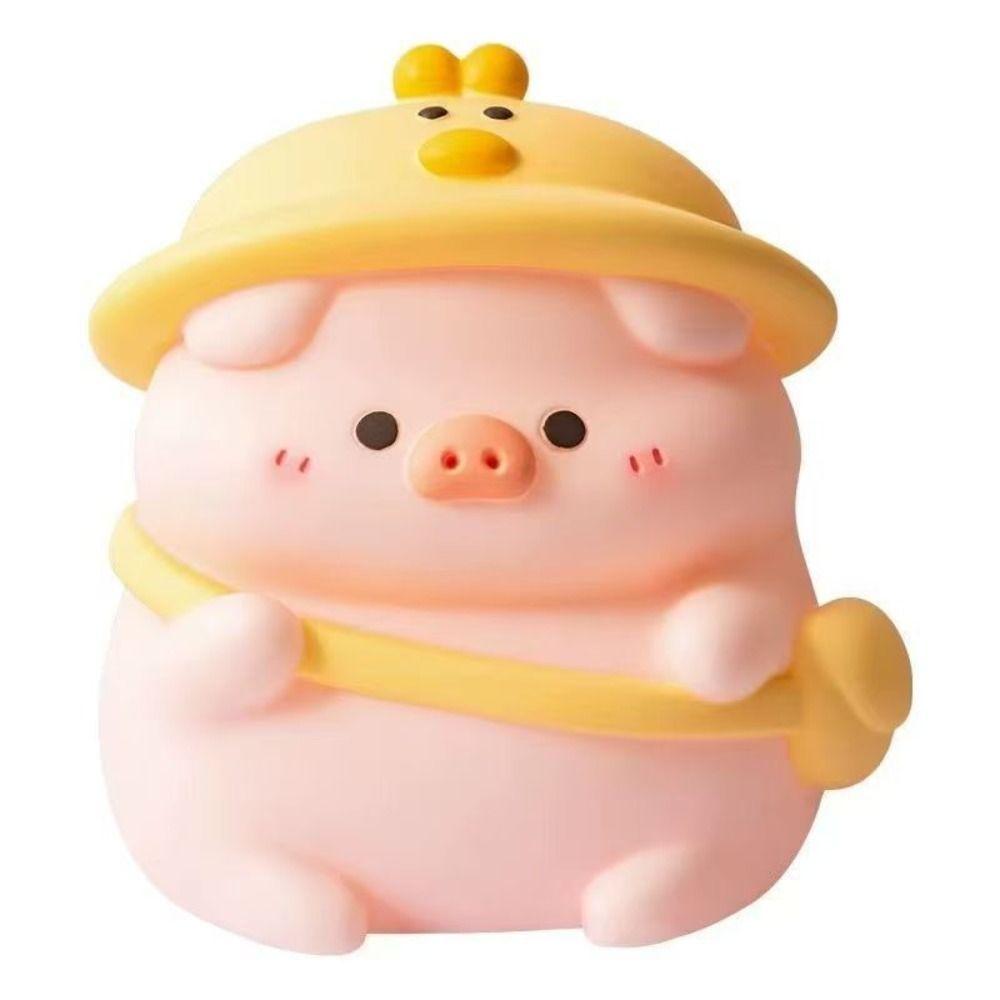 Anti-fall Cartoon Coin Tank Cute Pig Kids Storage Box Fashion Coin Savings Tank  Collection