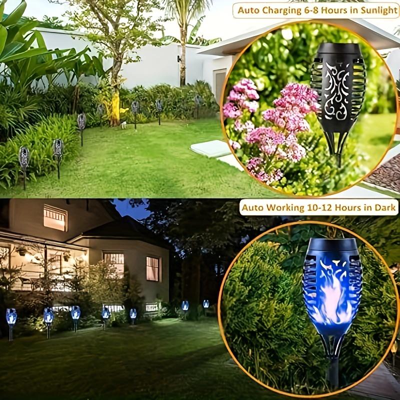 12LED Solar Flame Halloween Exclusive Torch Light Flickering Lamp Waterproof Garden Decoration Outdoor Lawn Path Yard Floor Lamp