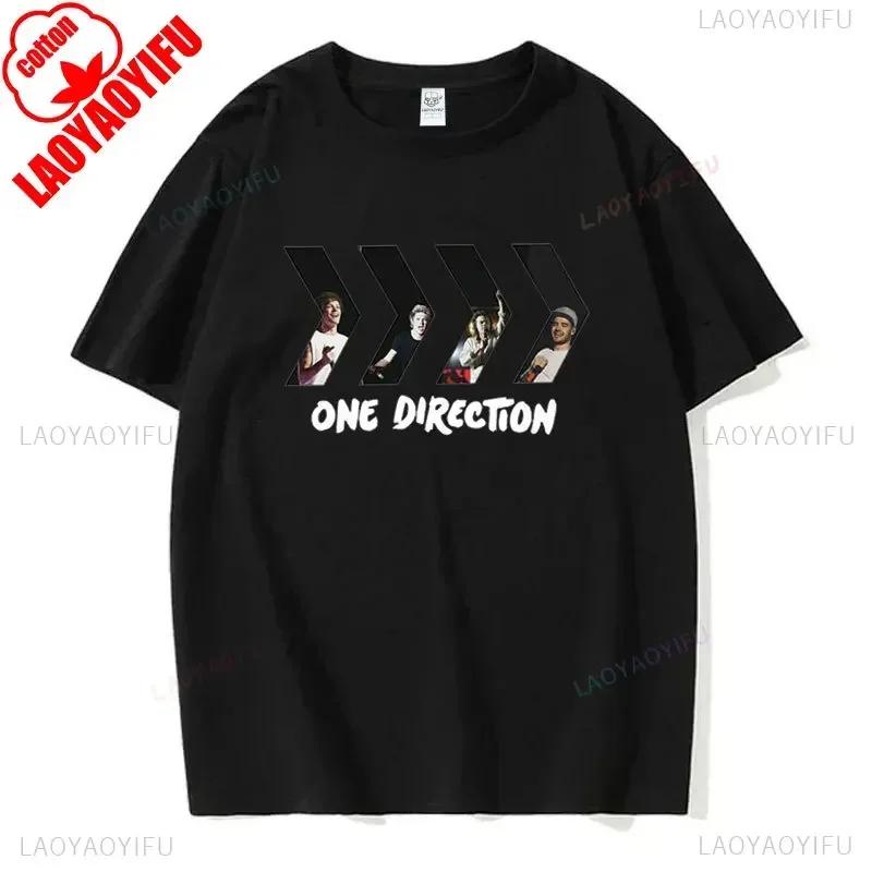 I Love One Directions Print T-Shirts Rapper Short Sleeve T Shirt Vintage Singer Tops Summer Cotton Hip Hop Men Women Tee-shirts