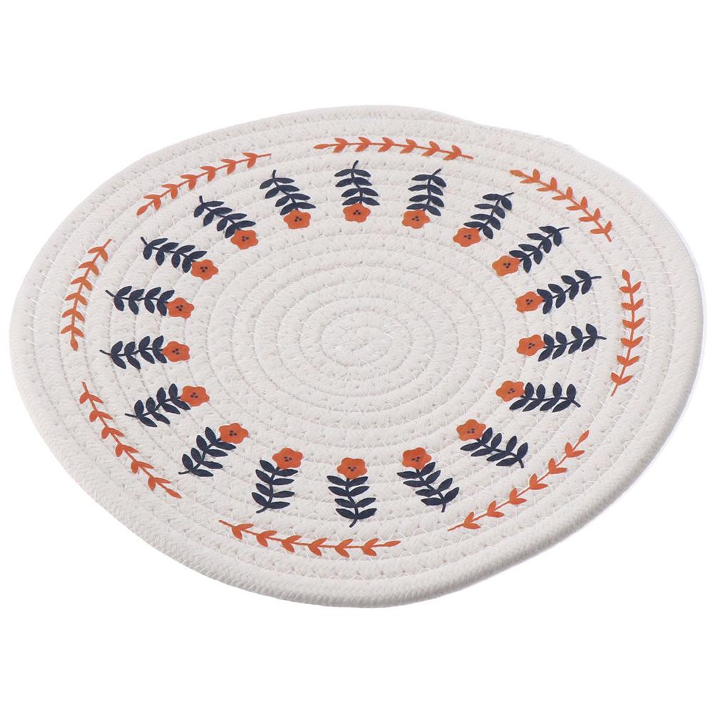 

Круглый теплоизоляционный коврик, тканый нескользящий коврик, коврик для церемониальной посуды, коврики для дома