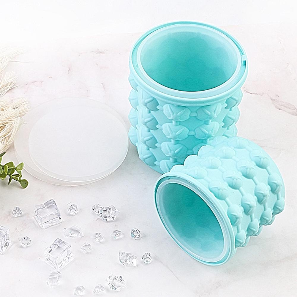 Silicone Ice Bucket Ice Cube Maker Portable Whisky Ice Bucket Wine Ice Cooler Beer Barware Tools Kitchen Accessorie