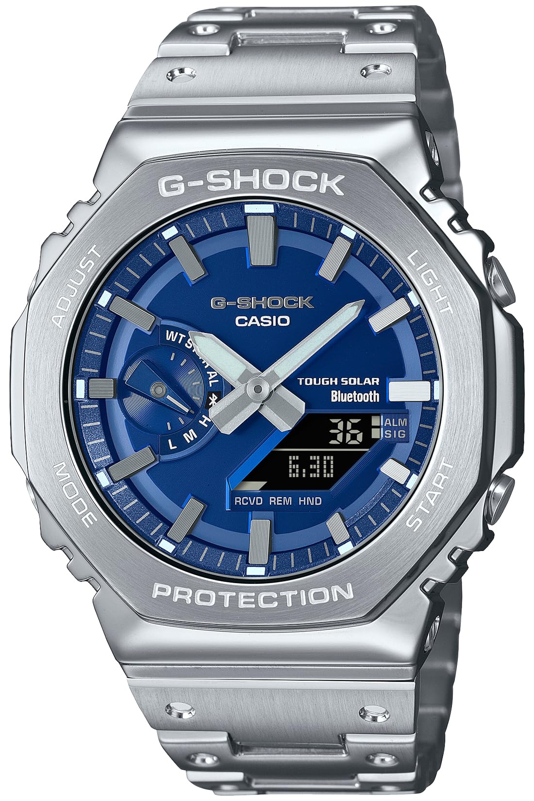 

[Casio] Годинник G-Shock Bluetooth, оснащений повністю металевою сонячною батареєю GM-B2100AD-2AJF Чоловічий срібний срібний