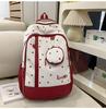 Schoolbag Korean new cute backpack versatile fresh ins lightweight large-capacity backpack star college student first school bag