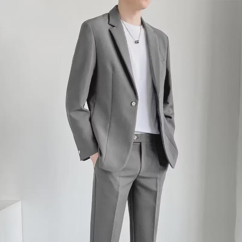 Korean Style Slim Fit Men's Business and Wedding Suit Jacket