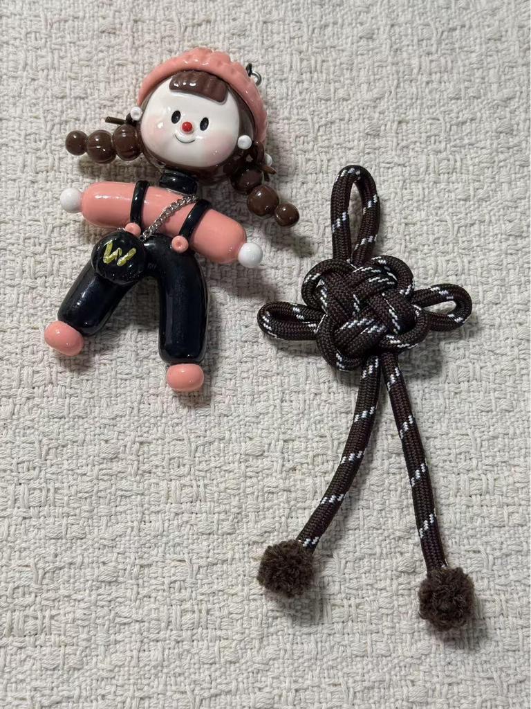 Pearl Chinese Knot Ethnic Style Handmade Woven Nylon Rope Phone Lanyard Pendant