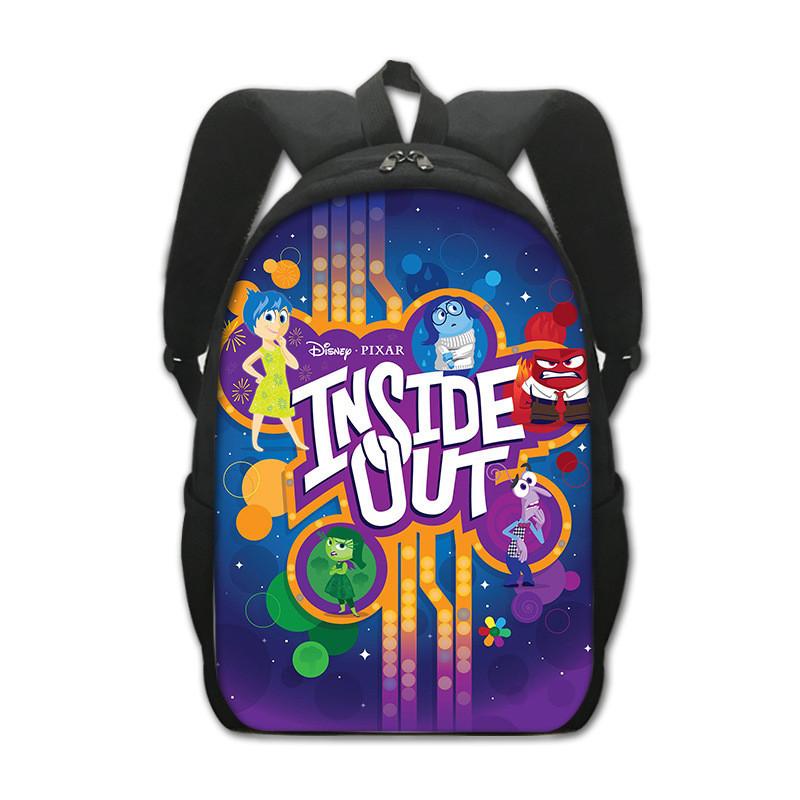 Adorable Inside Out 2 Cartoon Backpack For Kids Spacious Polyester School Bag