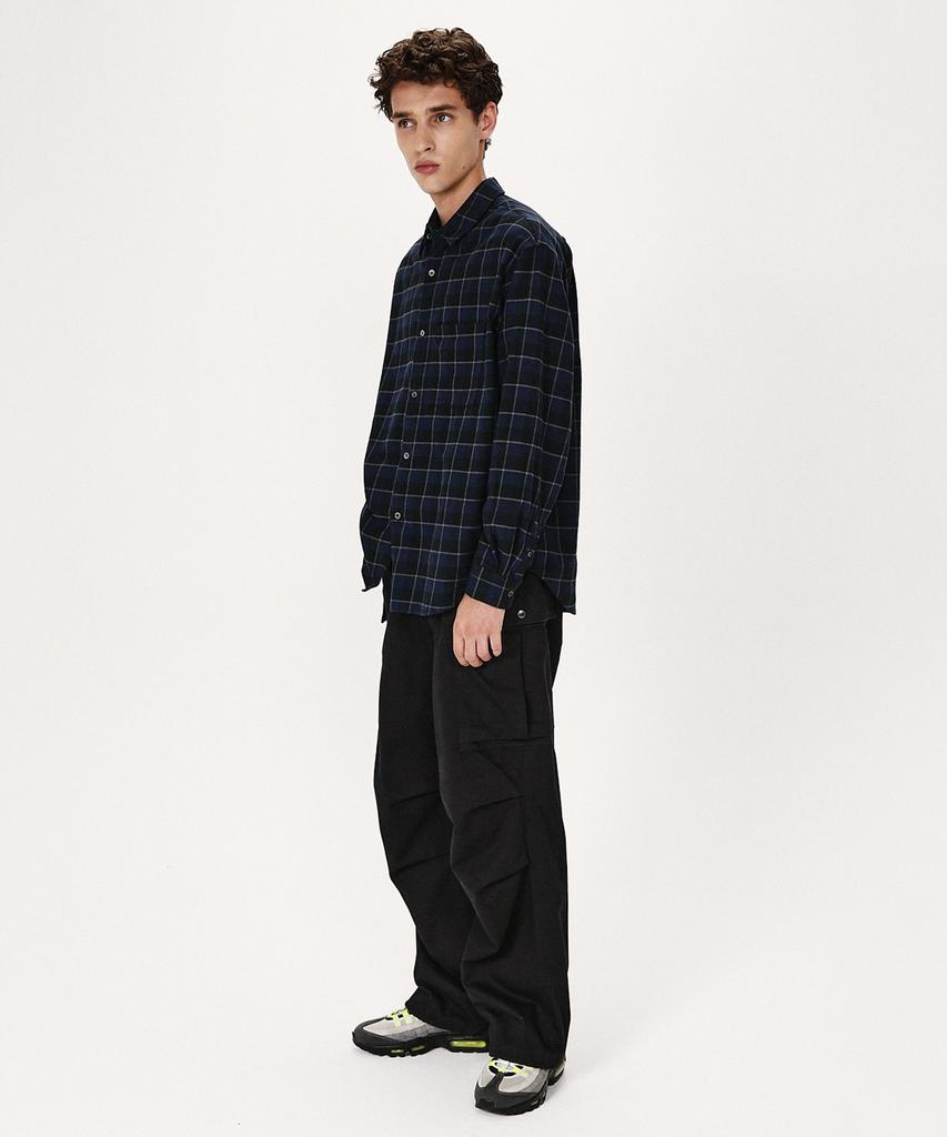 SHIRTER Navona Flannel Check Shirt (Navy)