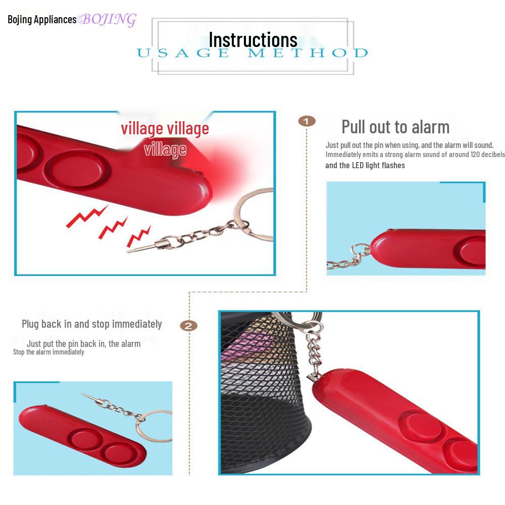 PLAPIE Alarm Spray: Anti-Wolf Safety Device with Dual Speakers for Night Run Self-Defense