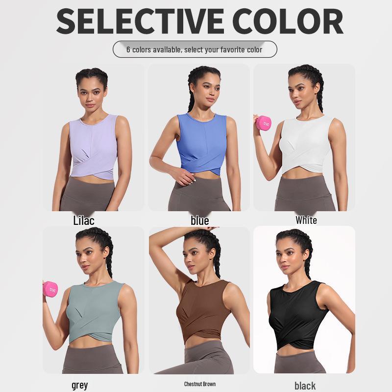 Women's Sexy Sleeveless Sports Crop Top - Yoga & Running Fitness Vest