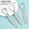 Stainless Steel Tongue Scraper Double Layer Large Opening Tongue Coating Cleaner Tongue Coating Brush Oral Tongue Cleaner Tool