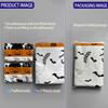 Halloween Spider Web Black Cat Pumpkin Fitted Sheet 3PCS Set Spooky Bedding Set 1 Fitted Sheet + 2 Pillowcases