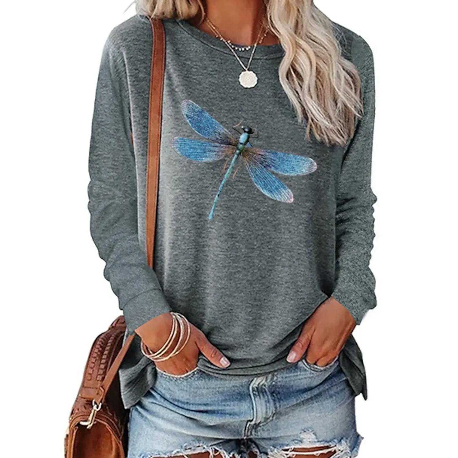 

Летняя и осенняя женская футболка с длинными рукавами с 3D принтом, свободный пуловер большого размера с длинными рукавами 6XL