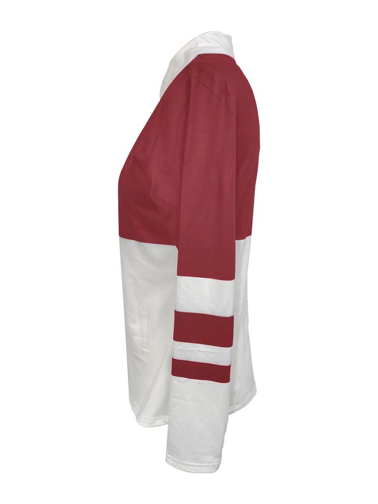 2025 Women's Spring/Summer Fashion Casual Print Turn-Down Collar Zipper Long Sleeve T-shirt