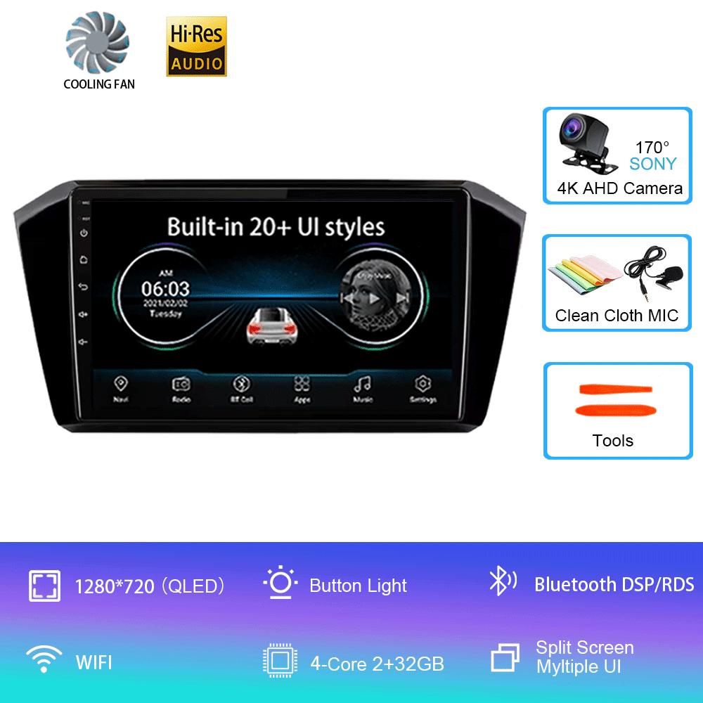

Для VW Passat b8 2015 2016 2017 - 2020 Android 14 Автомобильный радиоприемник Мультимедийный проигрыватель Авторадио GPS Навигация Беспроводной Carplay QLED 4G CHINA