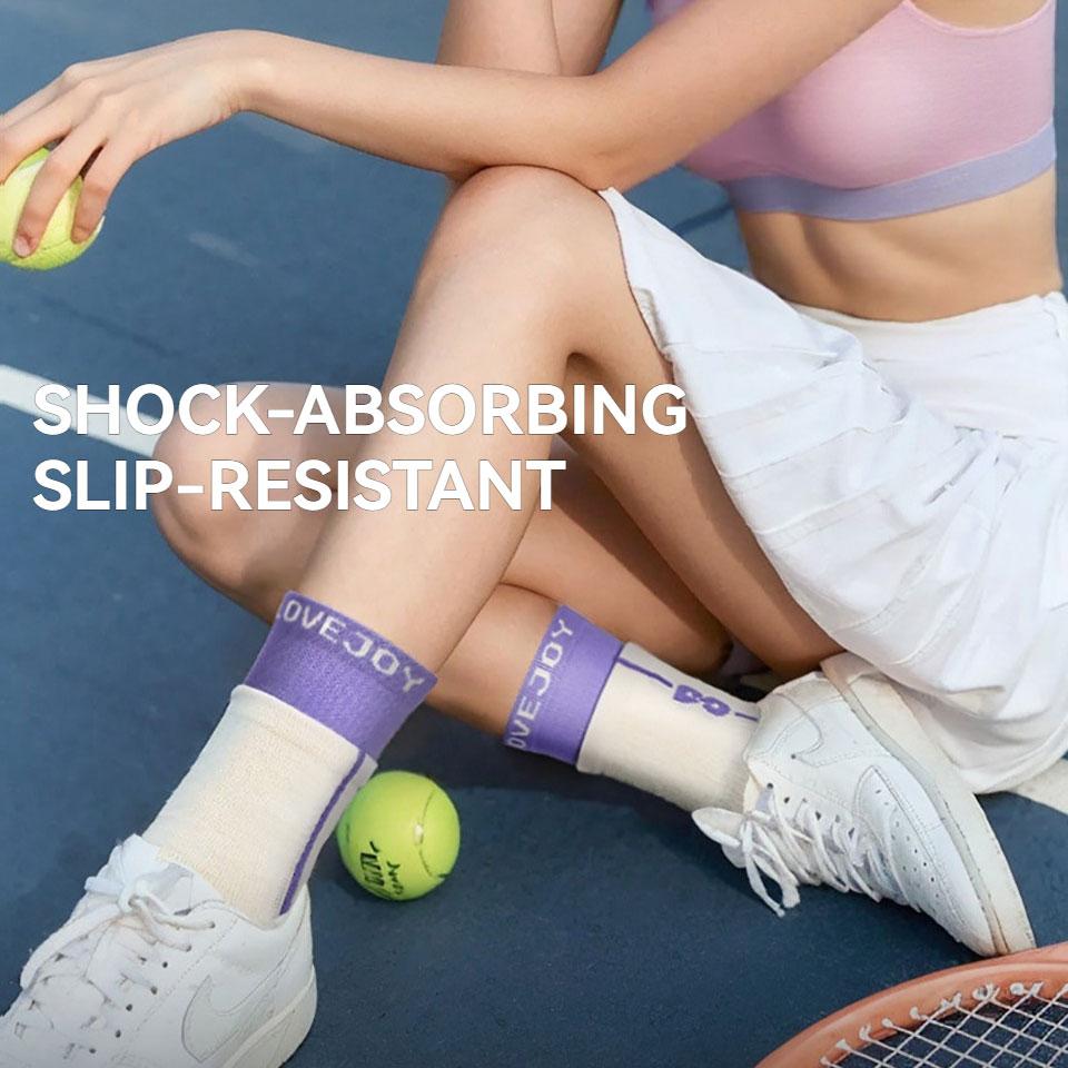 Gobygo Sommersportsocken Schweißabsorbierend Atmungsaktiv Stoßdämpfend Rutschfest Socken Outdoor Radfahren Basketball Tennis Socken