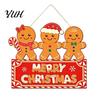 Christmas Front Entrance Sign Wooden Hanging Ornament, Multi-Layer Tree Wood Plaque Atmosphere Wall with Rope, Merry Festive Door Decor Shaped Signs