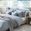 Cotton fitted sheet 90x200 smooth satin white