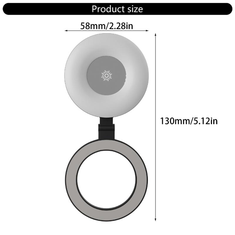 Portable Folding Fill Light With Magnetic Attachment For Phones Laptops Computers Social Media Content Creators Vloggers