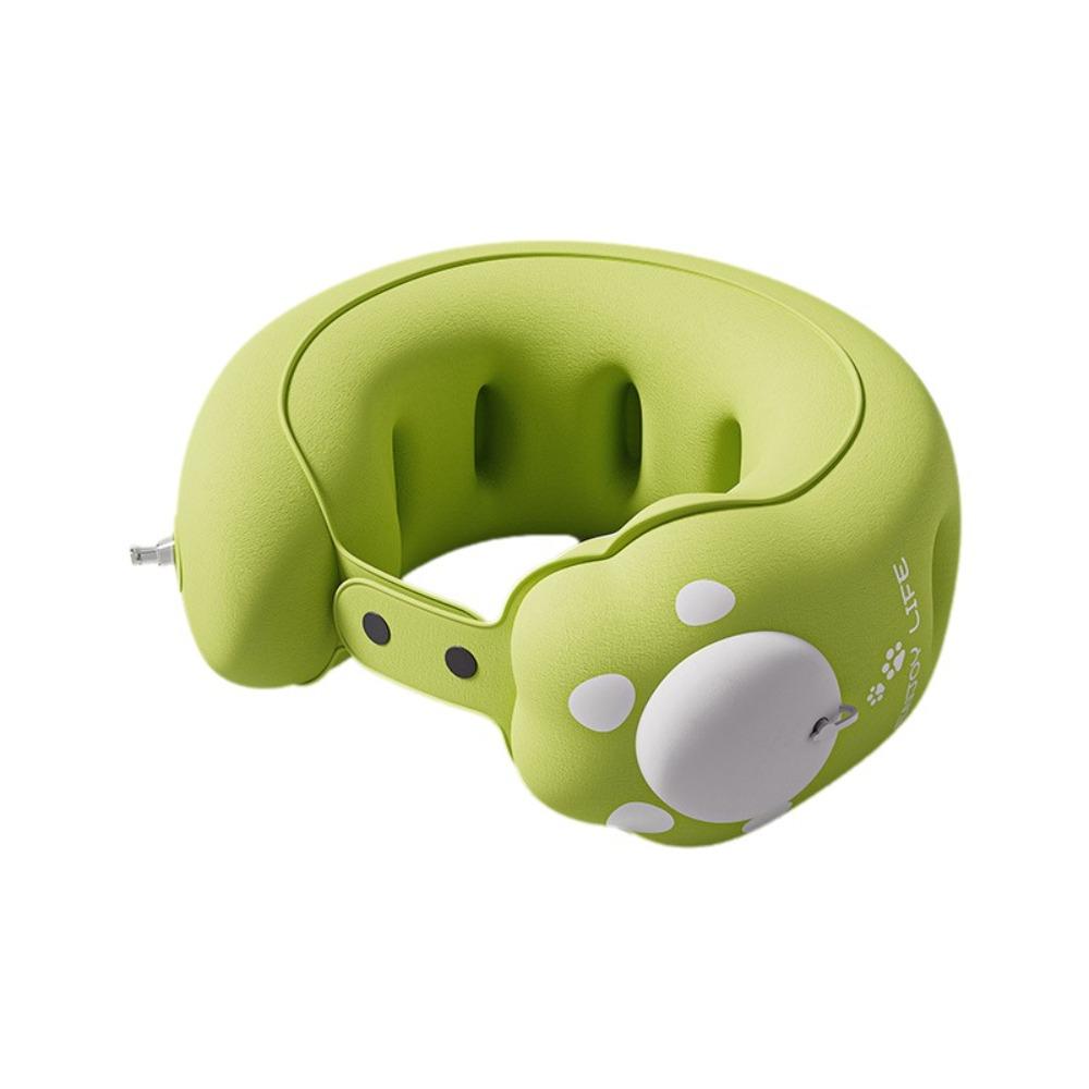 Adjustable Firmness Inflatable Neck Pillow Portable U Shaped Neck Pad Travel Neck Pillow  Airplane