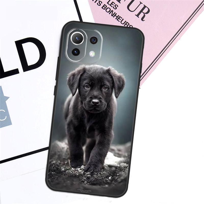 Black Labrador Dog Case For POCO M6 Pro X6 X3 X4 X5 F3 F4 F5 M5s Xiaomi 13 14 13T Pro 11T 12T 12 Lite Cover
