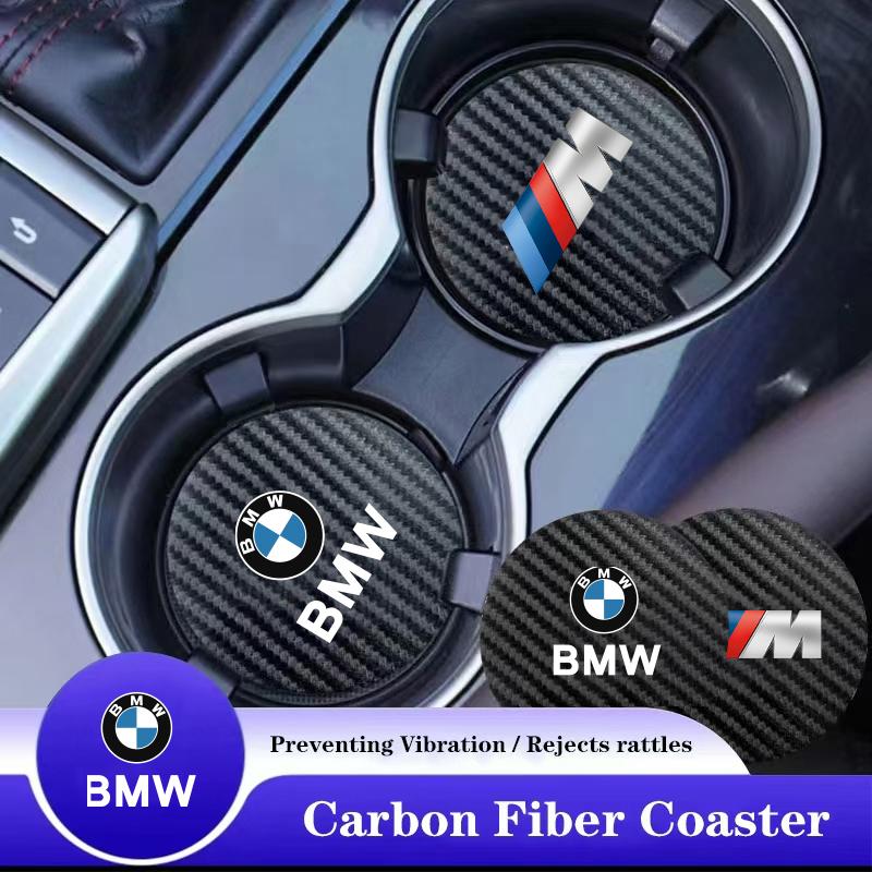 2 Pièces Porte-gobelet en Cuir pour Intérieur de Voiture Anti-bruit pour BMW G80 G06 G07 G42 G14 G15 G16 F82 F20 F21 F83 M2 M3 M4 M5 M8