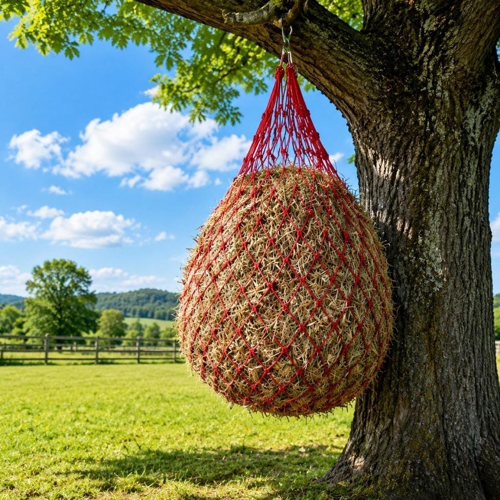 Large Capacity Small Hole Net for Horses, Cattle, Alpacas - Feeder Bag for Dry