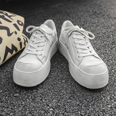 2025 Heren Casual Schoenen Lente Hoge Kwaliteit Dikke Zool Trend Veelzijdig Japan Koreaans Dagelijks Casual Schoenen Pak Heren Leren Schoenen