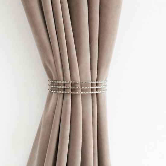 Curtain Buckle, Elastic Metal Coil Structure, Anti-Oxidation Polished Surface Curtain Tieback, Easy Fixing And Removal Curtain Clips