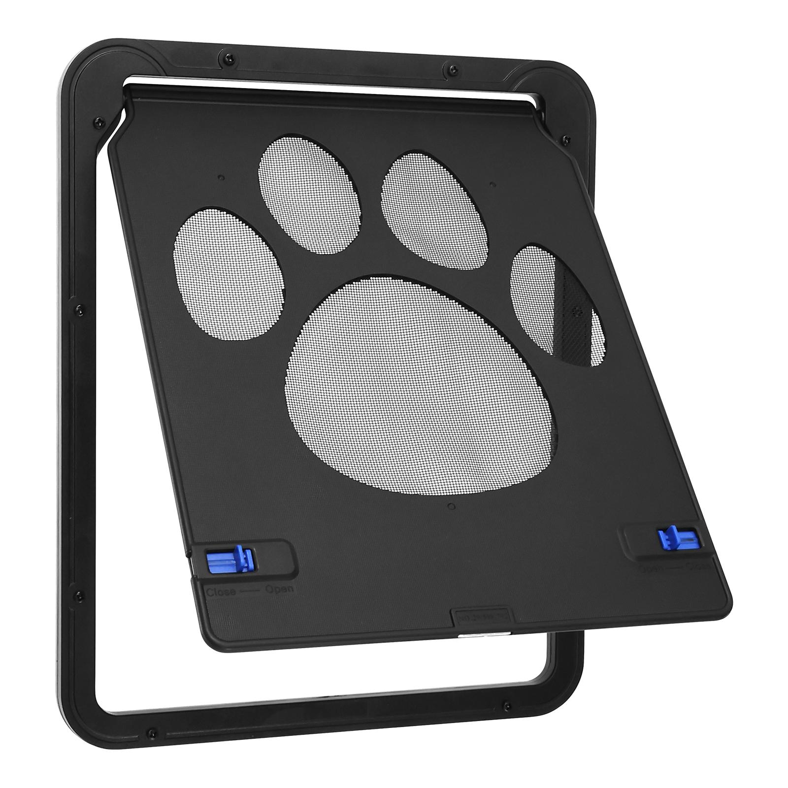 

Дверь для питомца с замком, раздвижная, магнитная защелка, дверь-окно, самозакрывающаяся, комплект сетчатой двери для кошки/собаки, ворота, вход в дом, простая установка чёрный