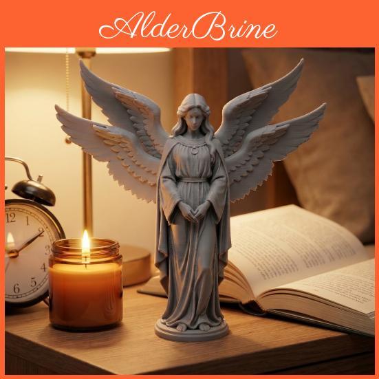 Guardian 3d Angel Printed Figurine Fourwinged Angel Statue For Home Office Bookshelf Desktop Decoration