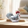 Ball Chicken Statue Figurine Disco Rooster Ornament Decoration Foam Glass Sparkling Appearance