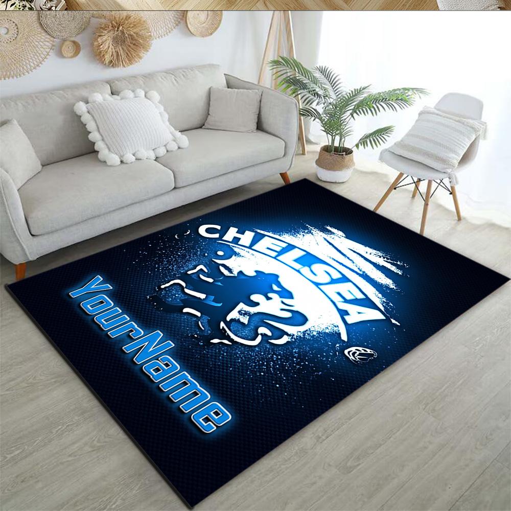 Chelsea Personalized Text Floor Rug Office Rug Perfect for Game Room Kitchen Entryway Bedrooms Anti-slip Rug Decorate Offices