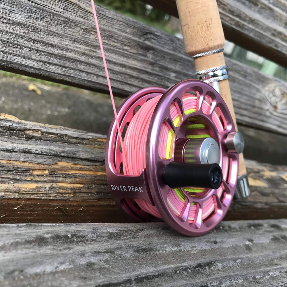 Carretel de mosca river peak evo (#24, amarelo bambu)