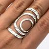Vintage Handgesneden Cirkel Holle Damesring Koperkleurig Metaal Geometrie Dagelijkse Draagfeest Sieraden Jubileumcadeau